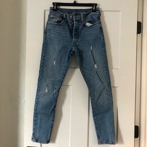 Levi’s 501 S distressed jeans